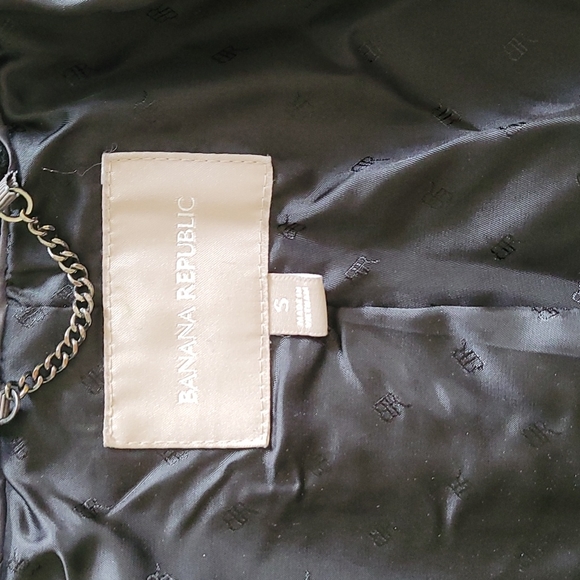 EUC Banana Republic Black Wool Duffle Coat Jacket - Picture 5 of 9